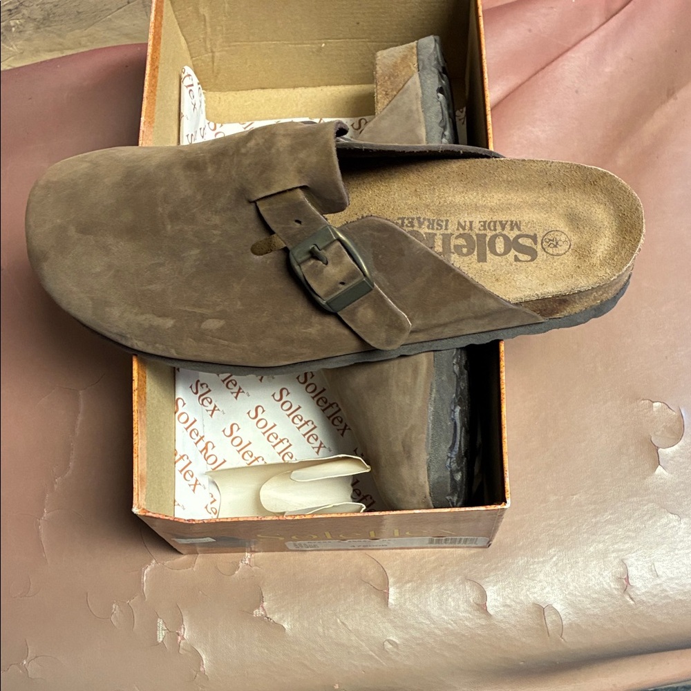 Women's Brown Suede Mules